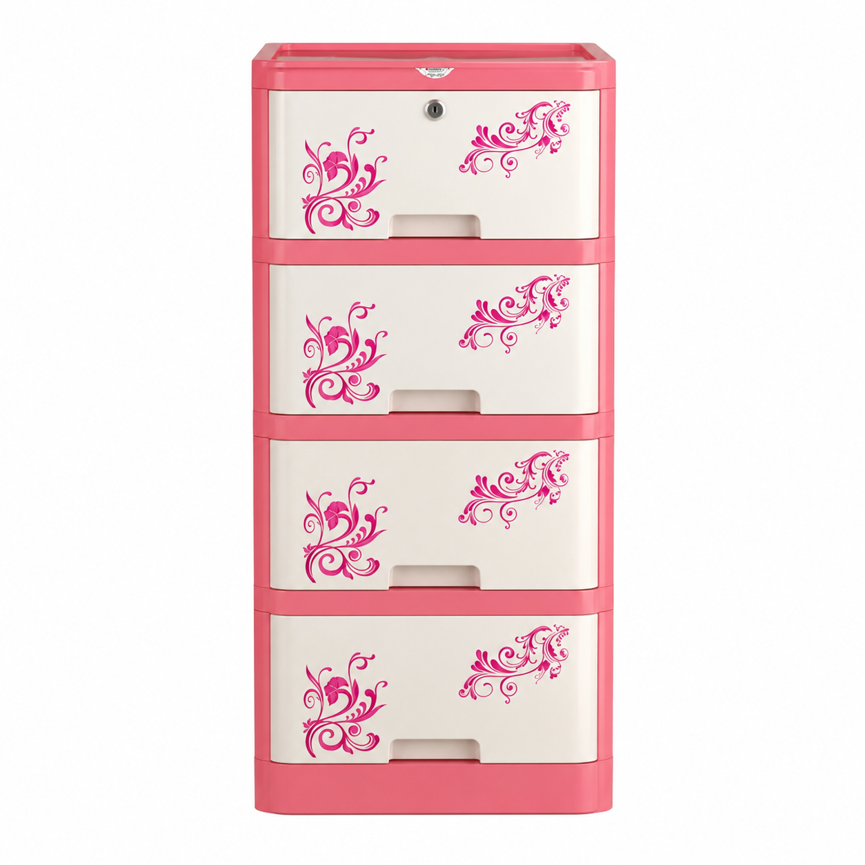 RFL 4D Single Plastic Wardrobe with Locker | 4 Drawer Storage Cabinet